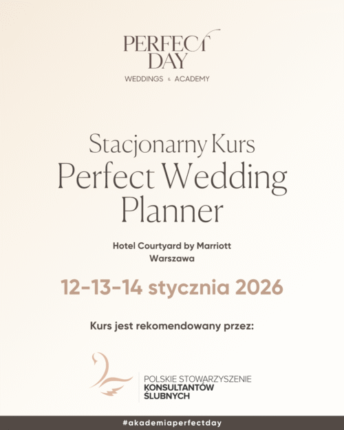 pd Stacjonarny grupowy Kurs Perfect Wedding Planner