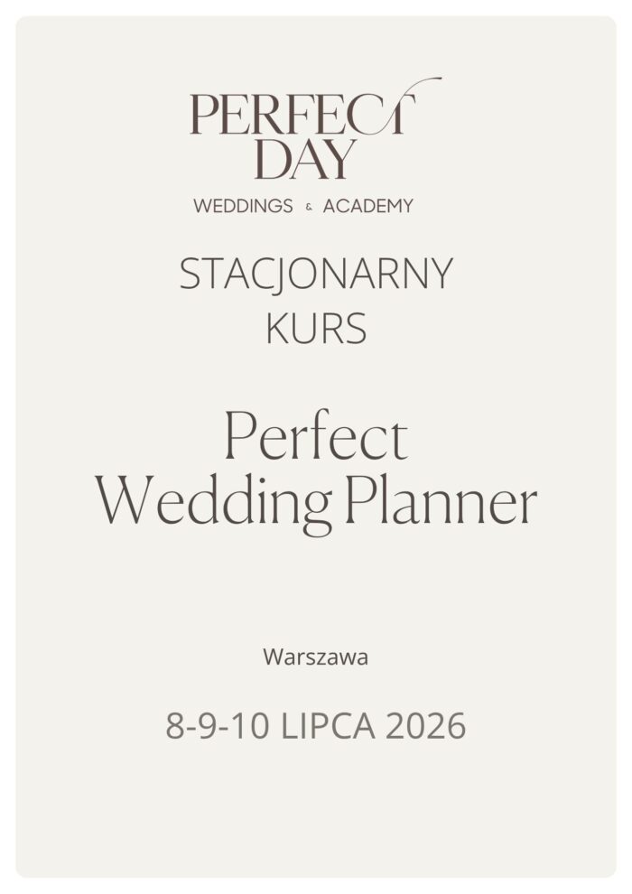 Stacjonarny Kurs Perfect Wedding Planner